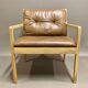 Leather armchair "Bernt Petersen" Scandinavian design 1960.