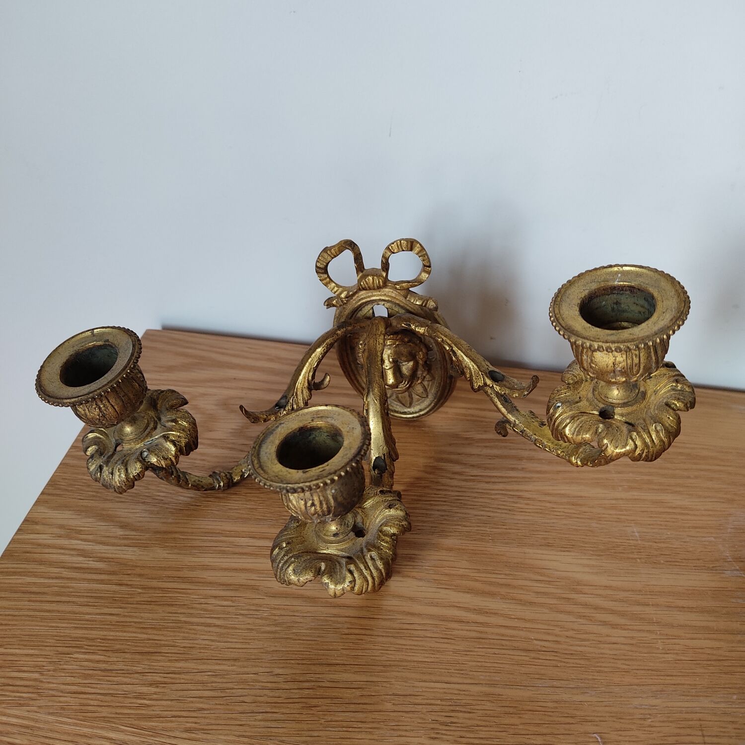 Paire d'appliques en bronze doré