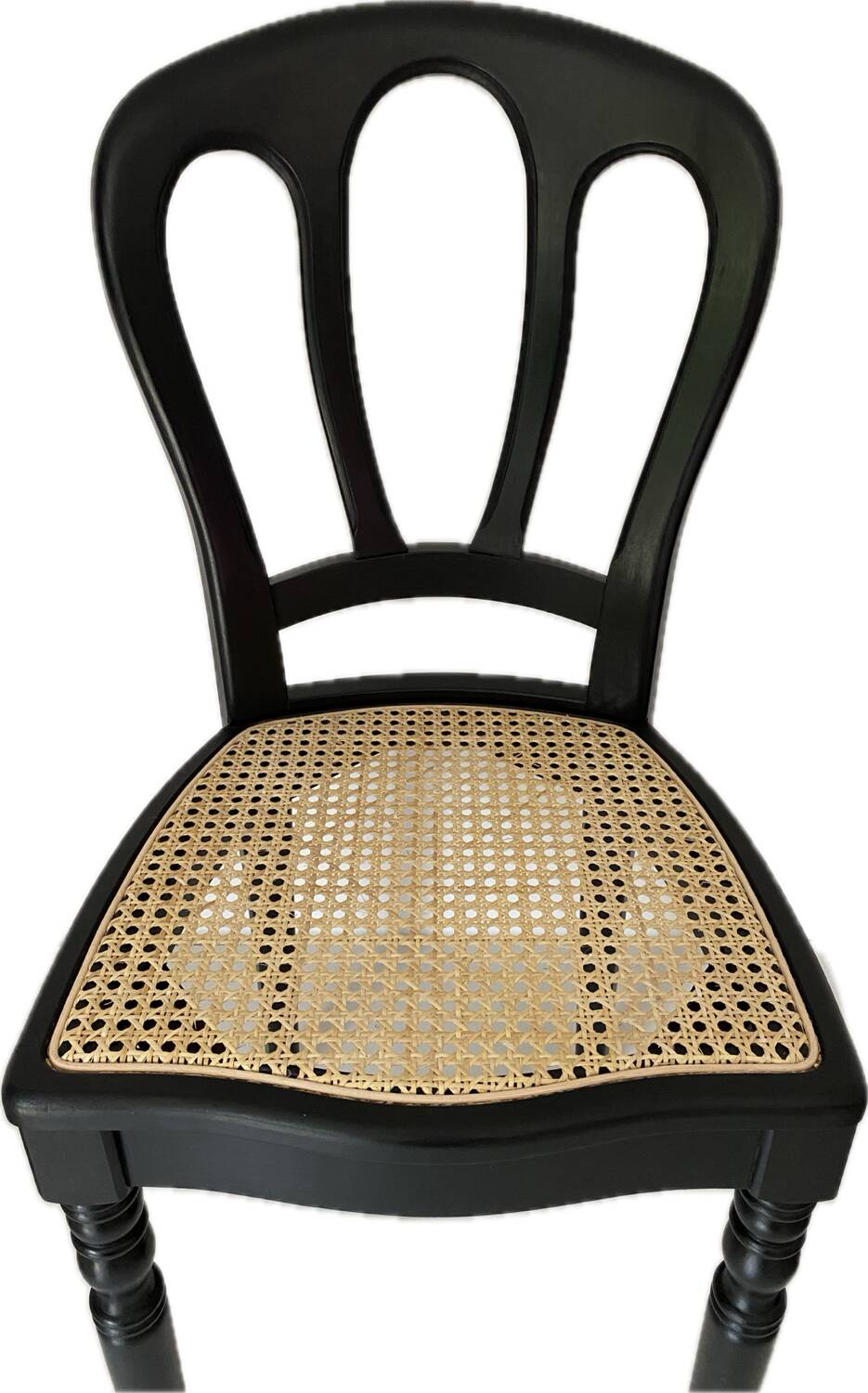 Pair of Baumann caned chairs