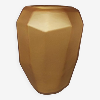 Vase polyédrique des années 1970 par Dogi en verre de Murano. Fabriqué en Italie