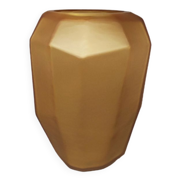Vase polyédrique Dogi des années 1970 en verre de Murano. Fabriqué en Italie.