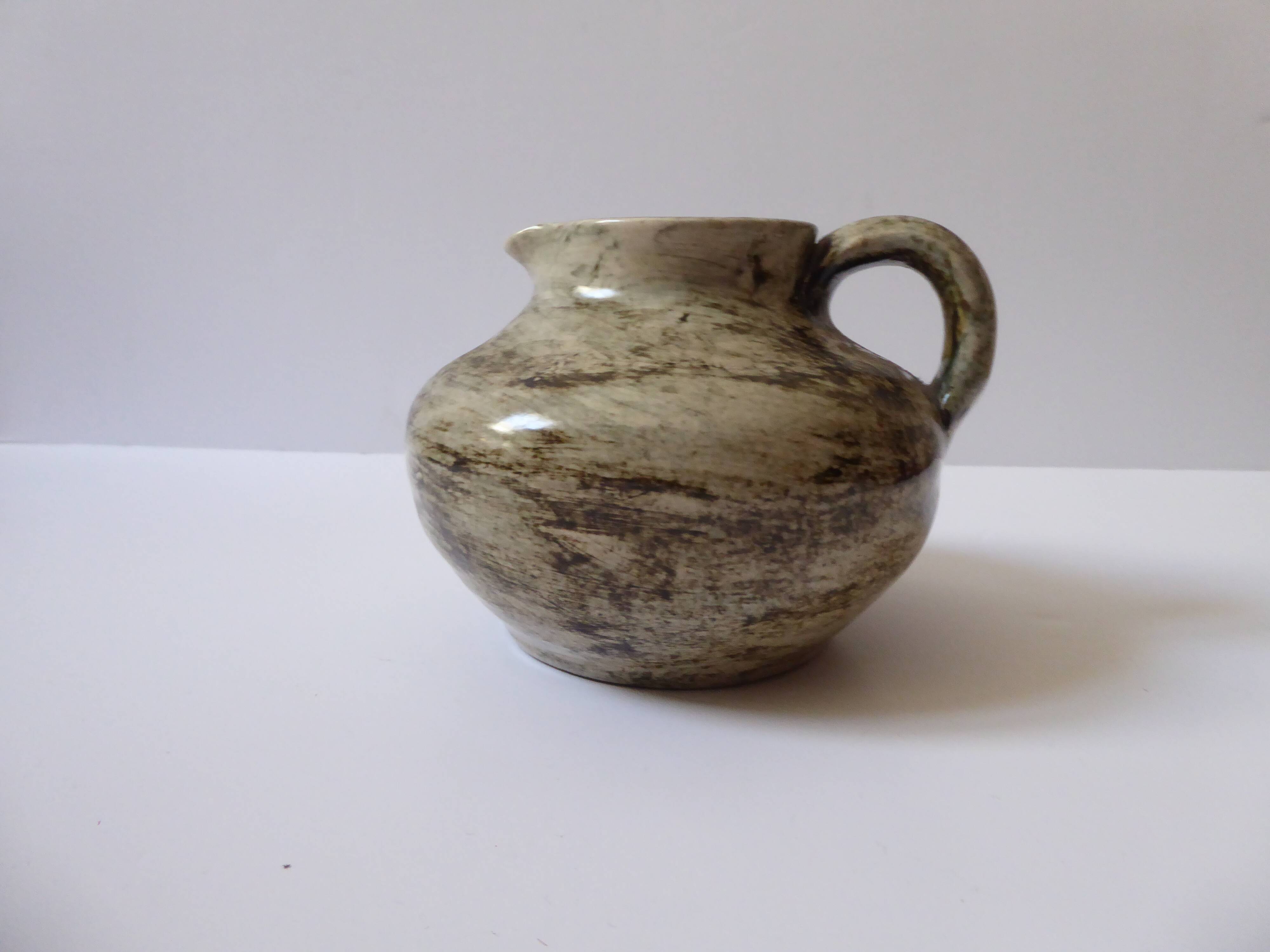Signed pitcher in Ceramics from the 50s