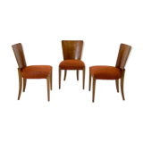 Art Deco Dining Chairs H-214 by Jindrich Halabala for UP Závody, Set of 3