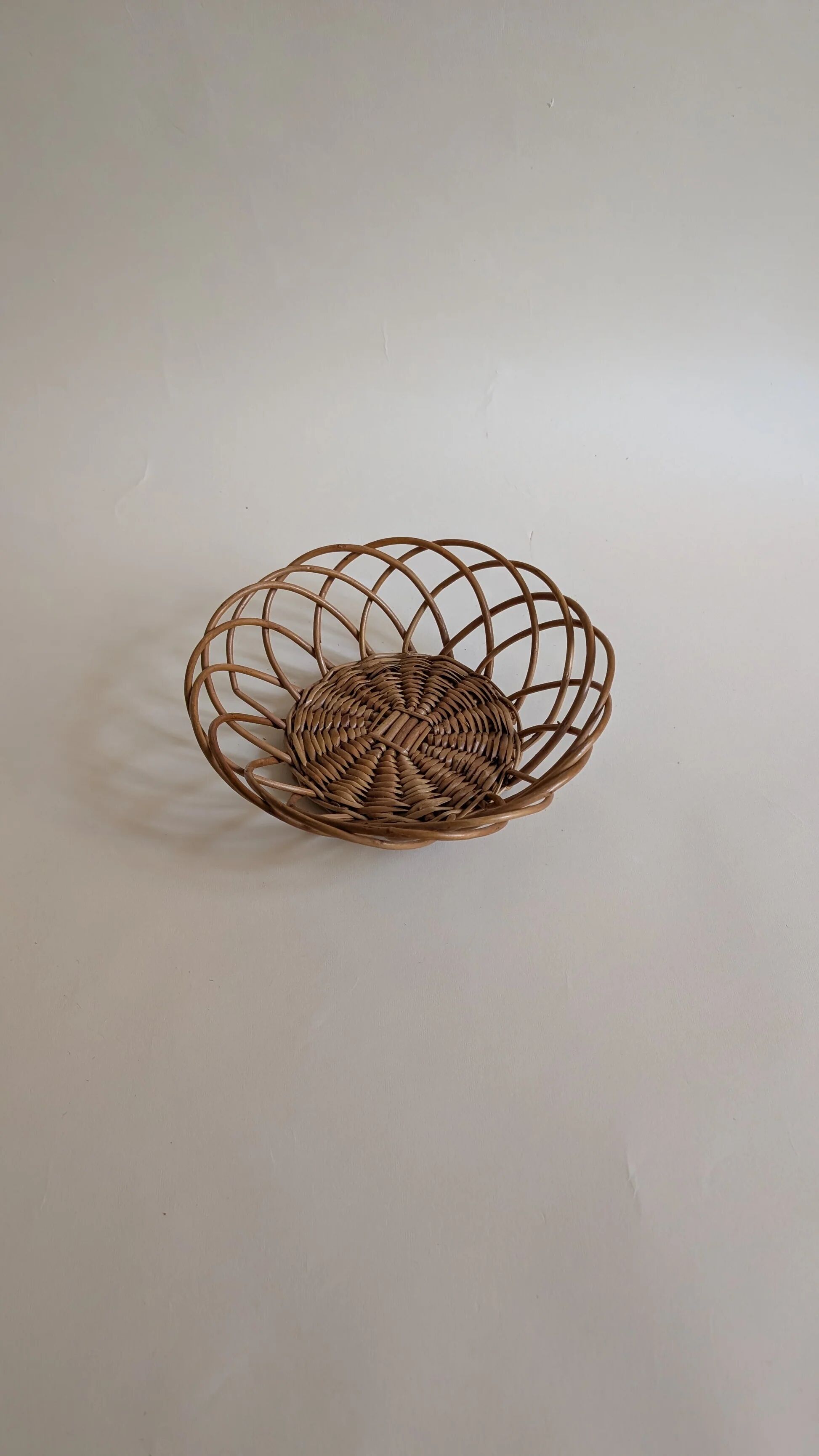 Vintage woven wicker basket