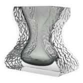 Vase Mandruzzato Murano Sommerso Fumé Texture Givrée Design 70s