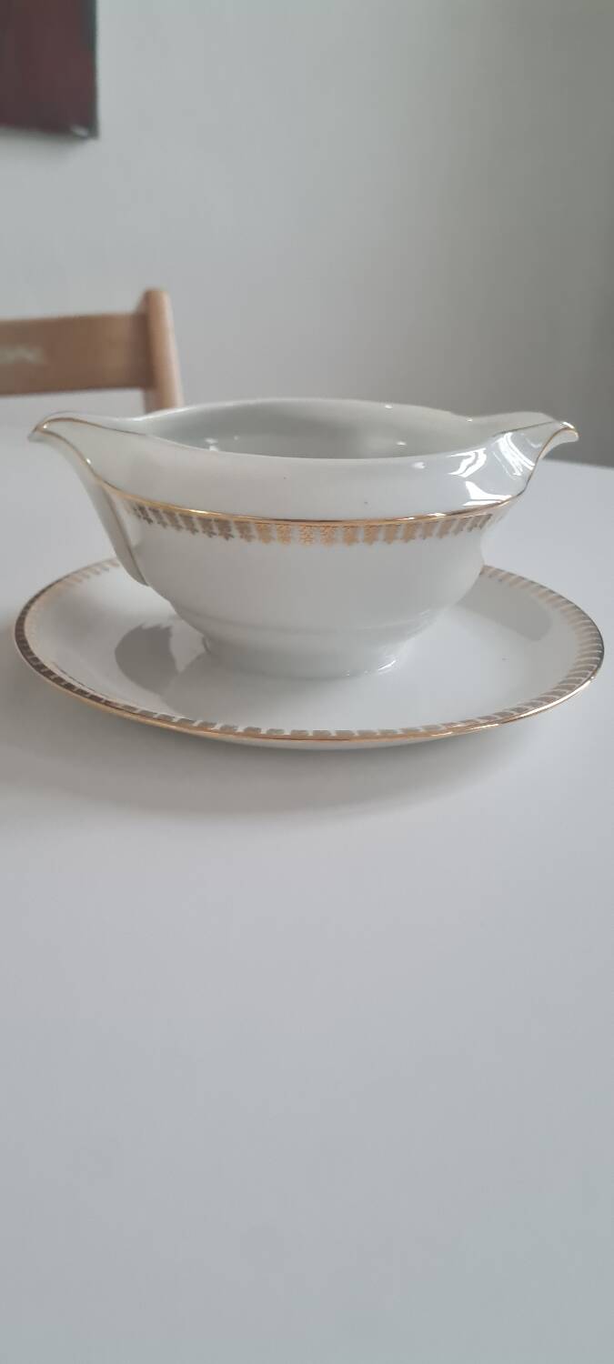 Limoges porcelain gravy boat