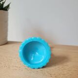 Blue opaline candle holder