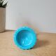 Blue opaline candle holder