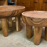 Round coffee table / coffee table / side table wabisabi