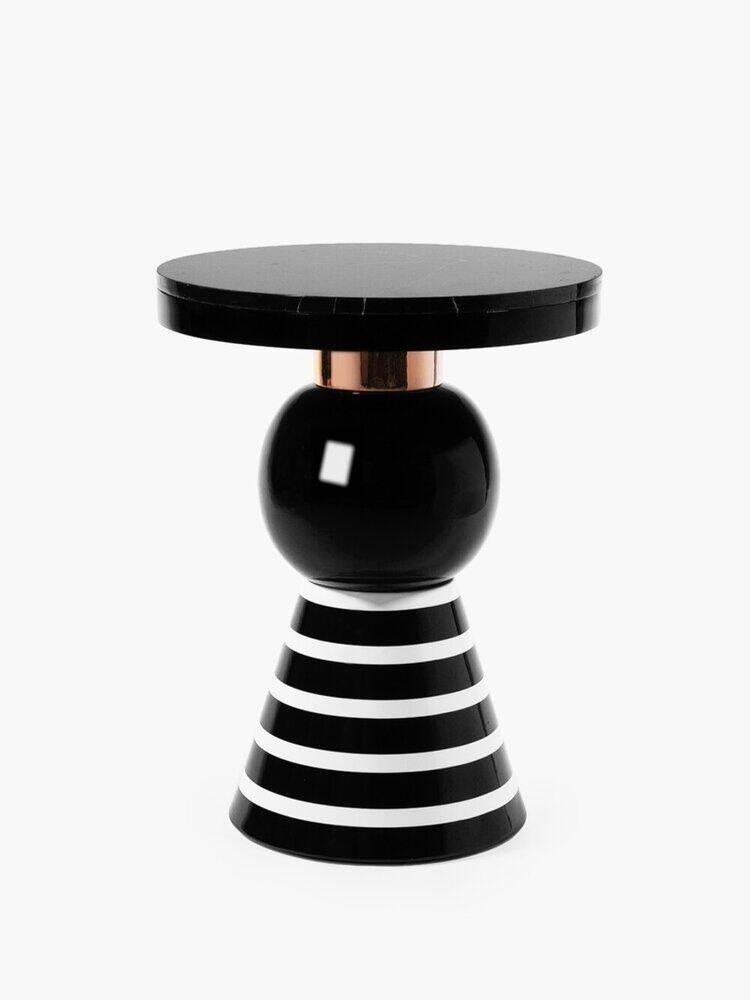 Casalto Havana Side Table – Handcrafted Ceramic, Marble & Copper Detail