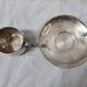 Solid silver cup (and saucer) late 19th century minerve