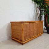 Bamboo chest, vintage wicker Dal Vera