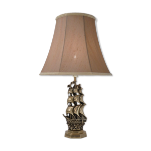 lampe de navire art déco galion en laiton Elpec ca des années 1920, anglais, rebranché