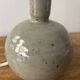 Lampe vintage en grès et abat-jour laine