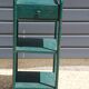 Green metal dormitory bedside table 1960