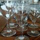 Lot de 8 verres en cristal gravé – Style Louis XVI