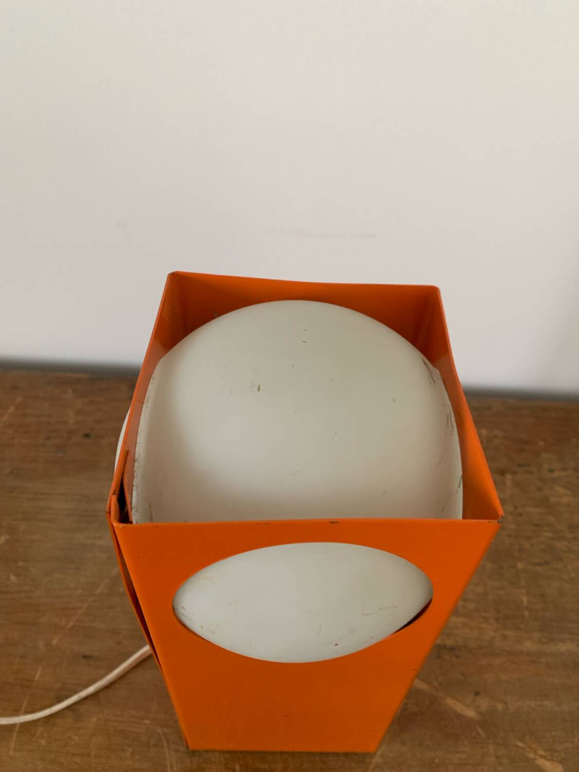Orange Lamp Vintage Design Circa 1970 Space Age