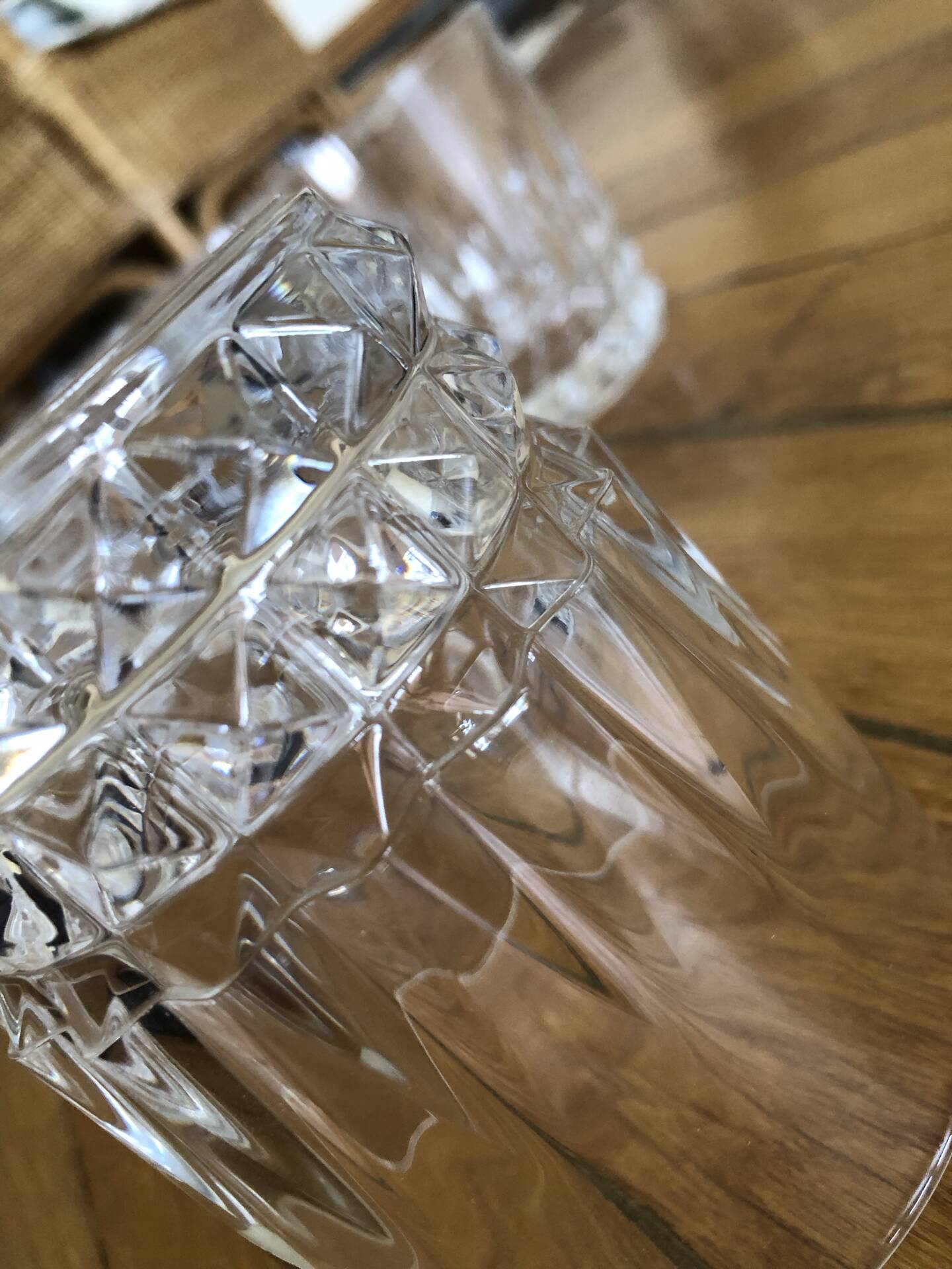 9 crystal water glasses from Cristal d’Arques