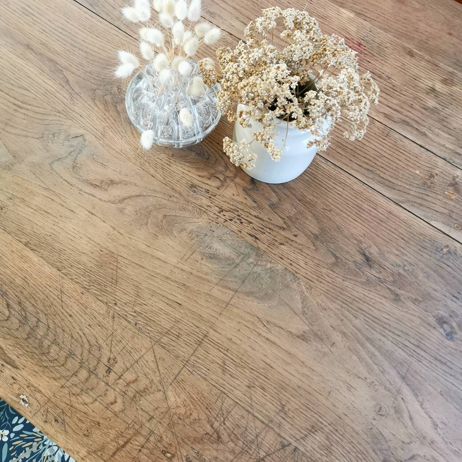 Table de ferme 3 tiroirs, 6 à 8 personnes