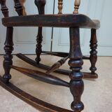 Chaise à Bascule Windsor Antique du 19ème Siècle