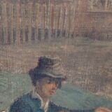 Large oil painting on canvas 2 m x 1.50 m - animated landscape - Charles Louis Verboeckhoven