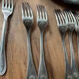 Ensemble de 6 fourchettes en métal argenté