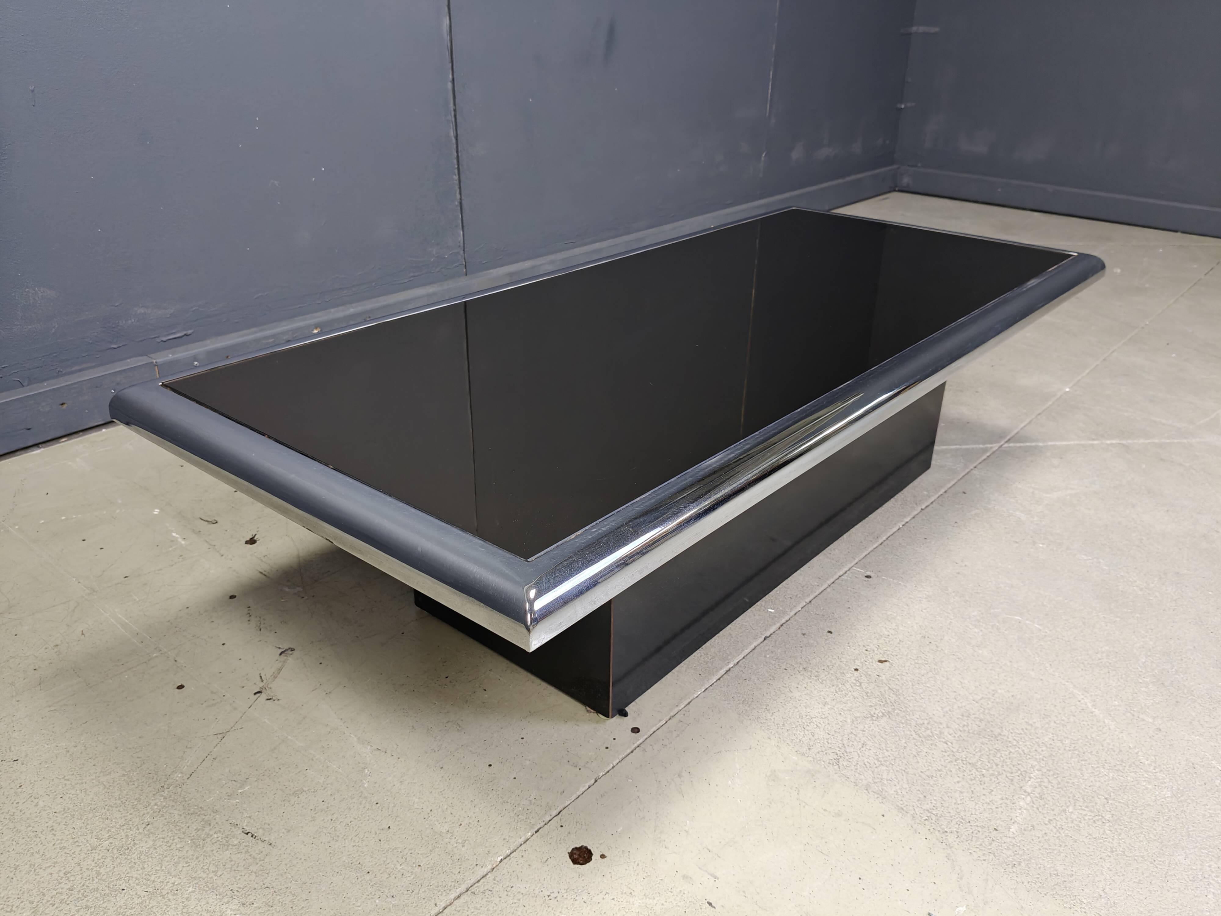 Vintage chromed coffee table, 1970s