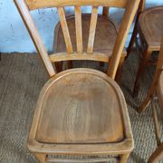 Ensemble de 10 chaises bistrot années 1950-60 vintage Luterma