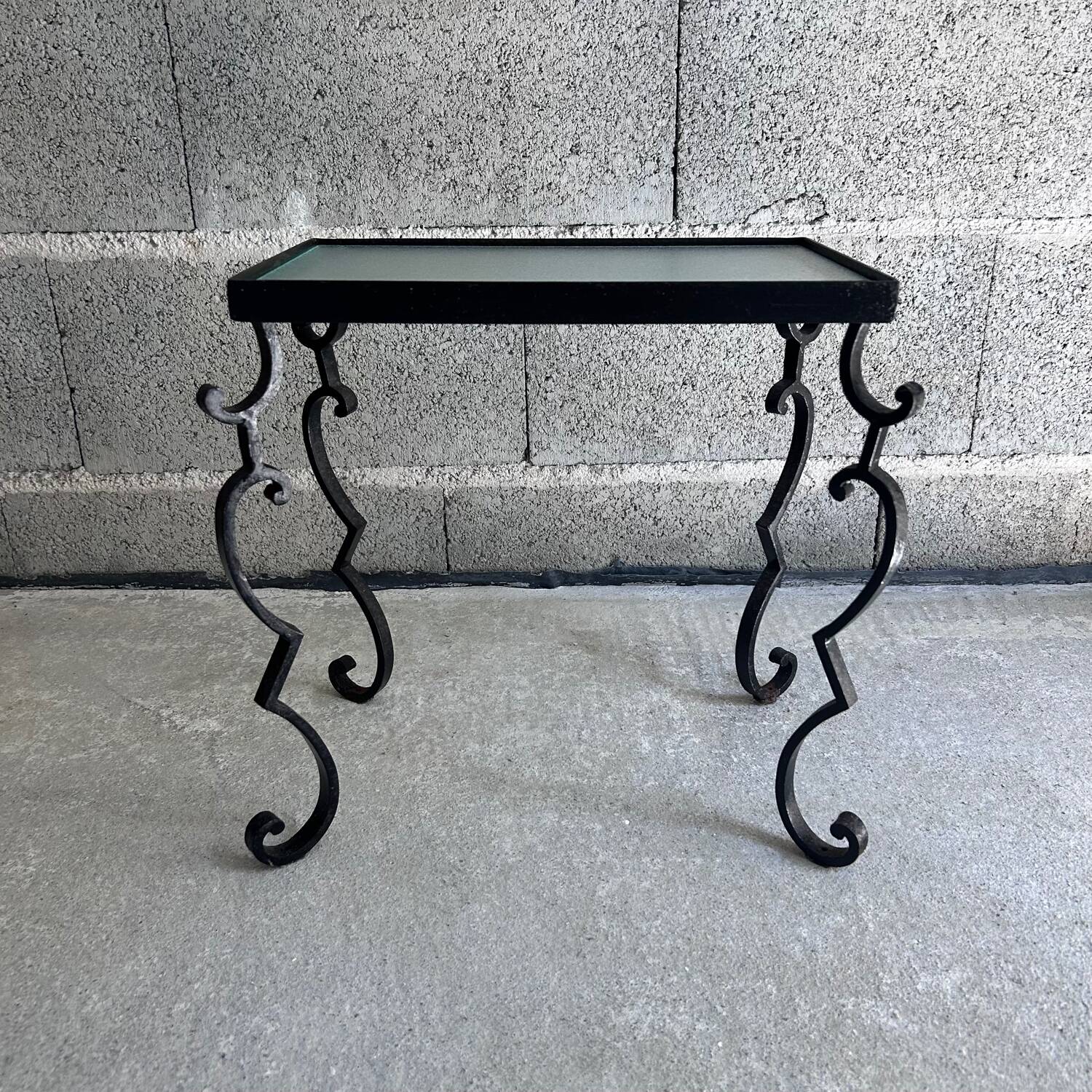 Wrought iron side table
