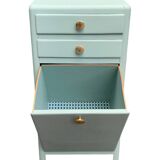 Commode de salle de bain vintage vert grisé
