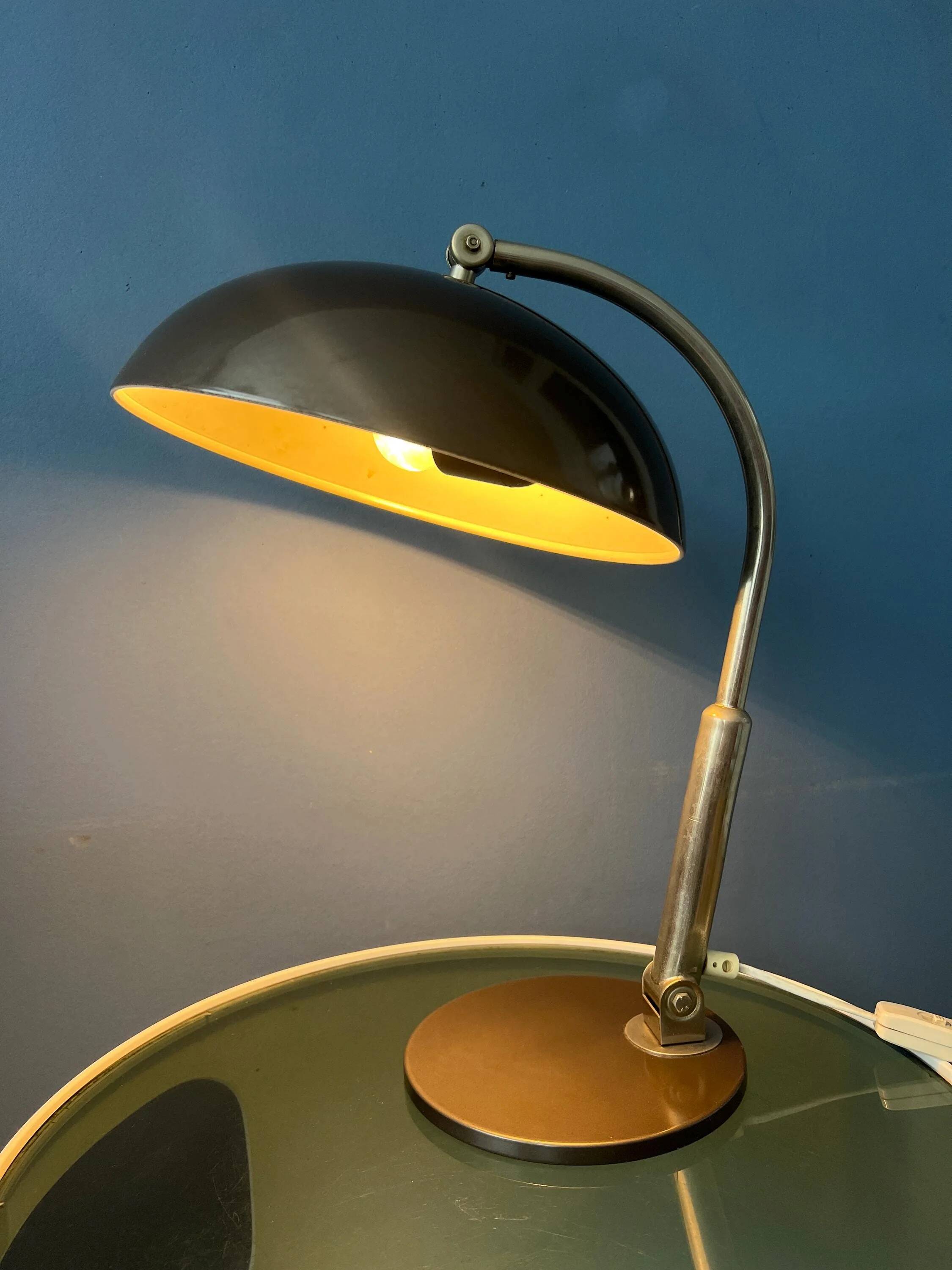 Vintage black desk lamp Hala Busquet 144 by Herman Busquet
