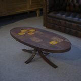 Lava Stone and Ceramic Coffee Table by Jean Jaffeux 1960 - 1970