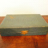 Duo of Saleron in crystal with their serving spoons, in original box - 50s -