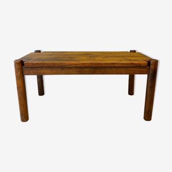 Brutalist oak coffee table