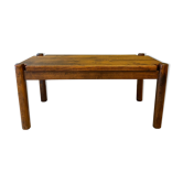 Table basse brutaliste en chêne