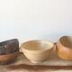4 natural wooden bowls