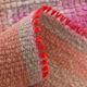 Faded Pink Geometric Style Vintage Runner Rug, Rug For Kitchen, 87x302