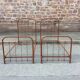 Pair of vintage in wrought iron bed heads 1920