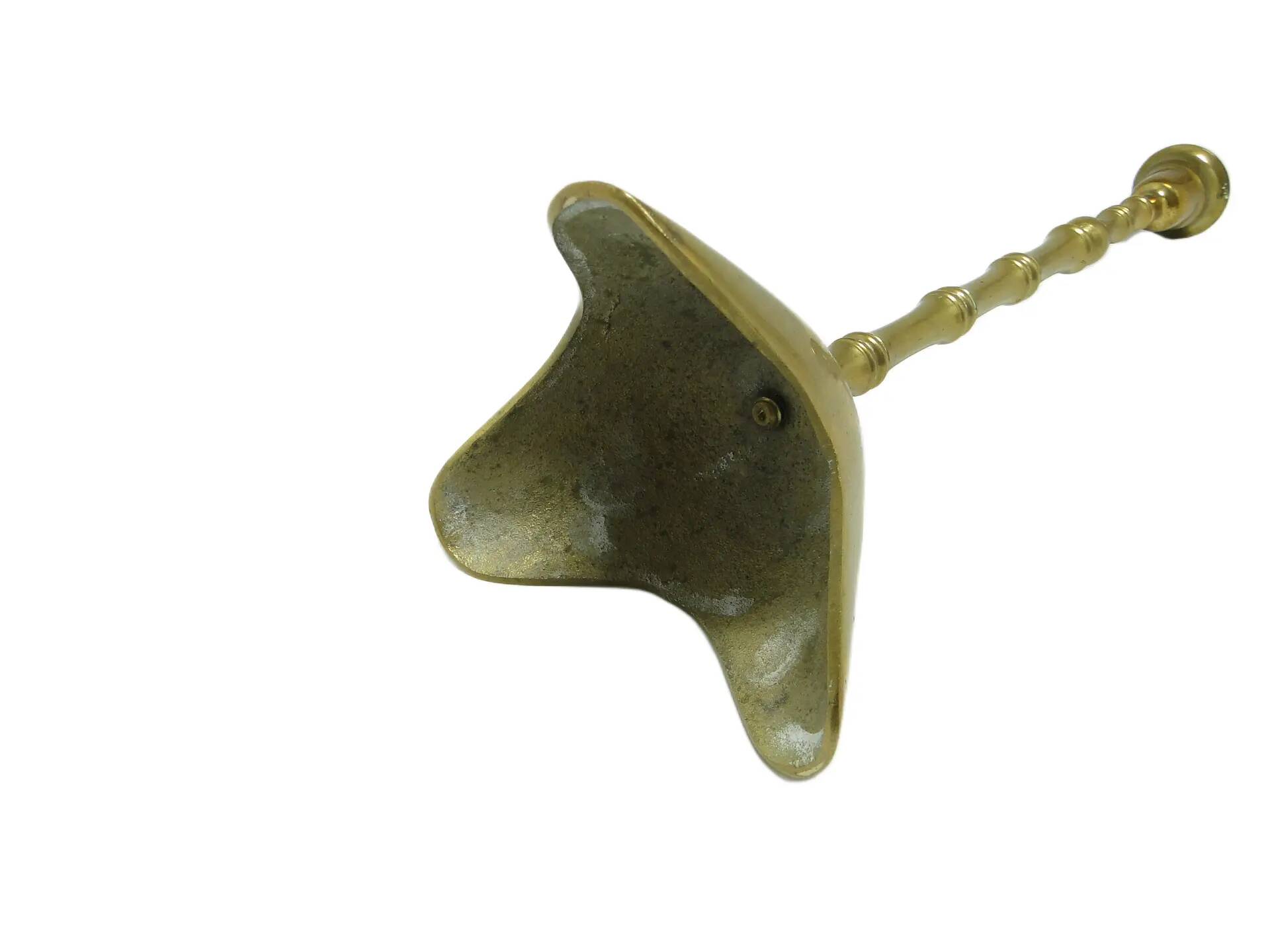 Candlestick, mid-century modern, brass, Poland, 1990s.