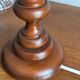 Turned wooden lamp