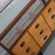 Antique British maple & hardwood haberdashery cabinet or shop counter, 1930s