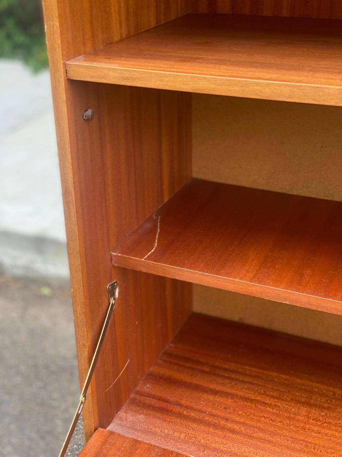 Scandinavian secretary with 3 doors, 1960.