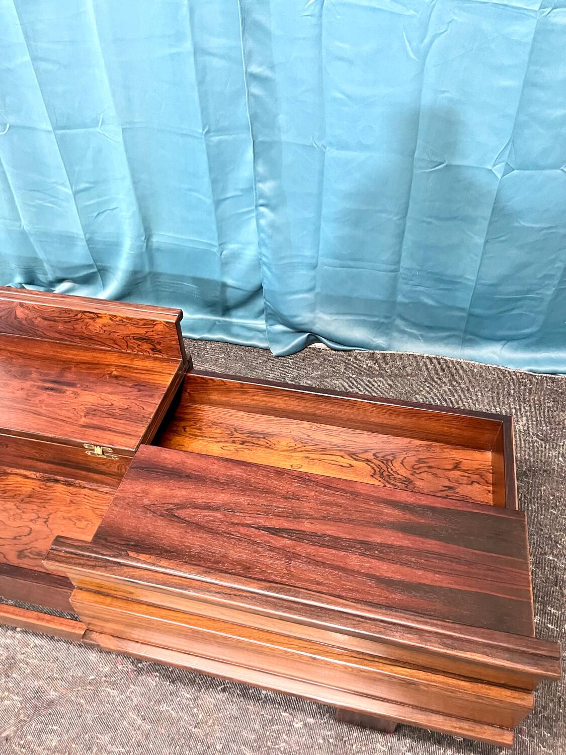 Michelucci Giovanni coffee table, Italian design, rosewood