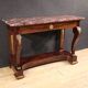 19th century Italian Empire style console table with marble top