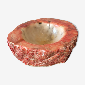 Ashtray in red marble stone large size