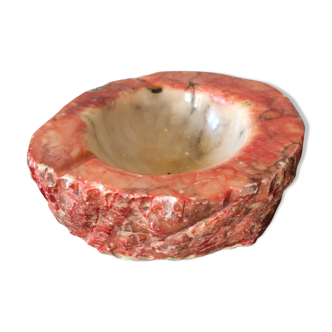 Ashtray in red marble stone large size