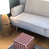 Cube ceramic tile side table