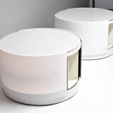 Set of Two Eugenio Gerli Tavolino container girevole T128 Revolver Italy 1969