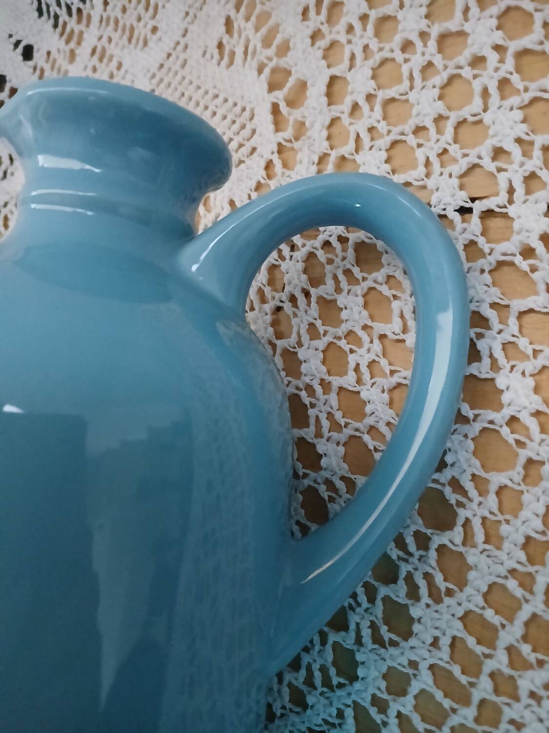 Blue ceramic bottle