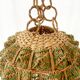 Suspension vintage en corde et en osier